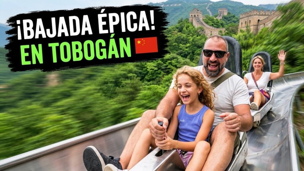 Gran Muralla China con niños: teleférico, caminata y tobogán entre torres